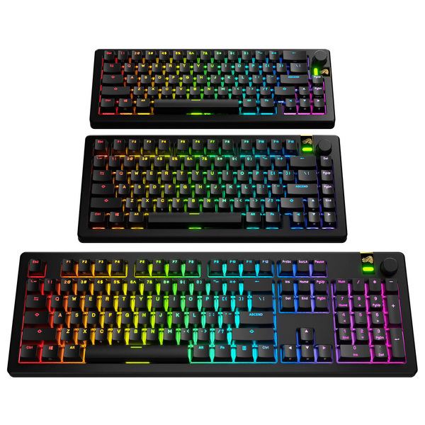 Zdjęcie produktu: Glorious GPBT Backlit Keycaps, ANSI Layout (US), PBT, Dye-Sub Black