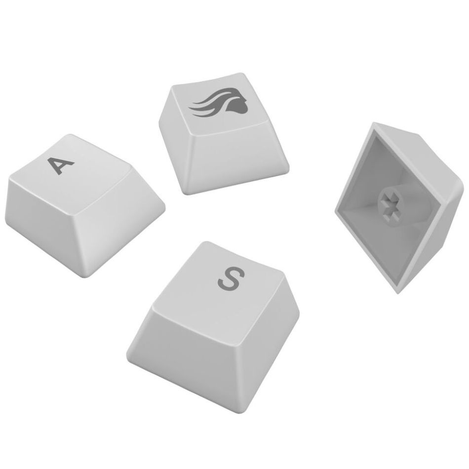 Glorious GPBT Backlit Keycaps, ANSI Layout (US), PBT, Dye-Sub White
