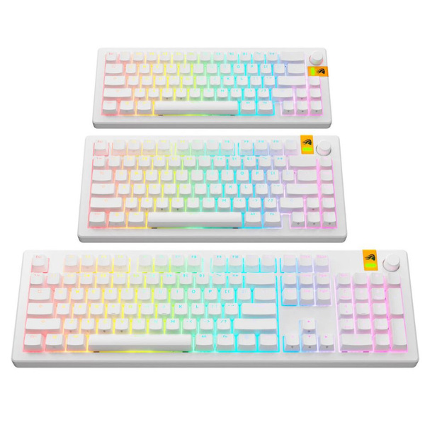 Zdjęcie produktu: Glorious GPBT Backlit Keycaps, ANSI Layout (US), PBT, Dye-Sub White