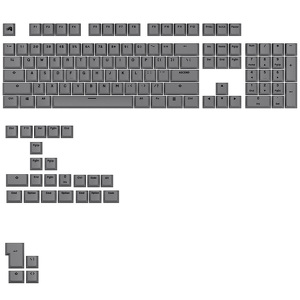 Miniatura produktu: Glorious GPBT Basics Keycaps, ANSI Layout (US), PBT, Dye-Sub, Armor Grey