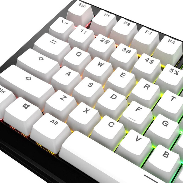 Zdjęcie produktu: Glorious GPBT Basics Keycaps, ANSI Layout (US), PBT, Dye-Sub, Classic White