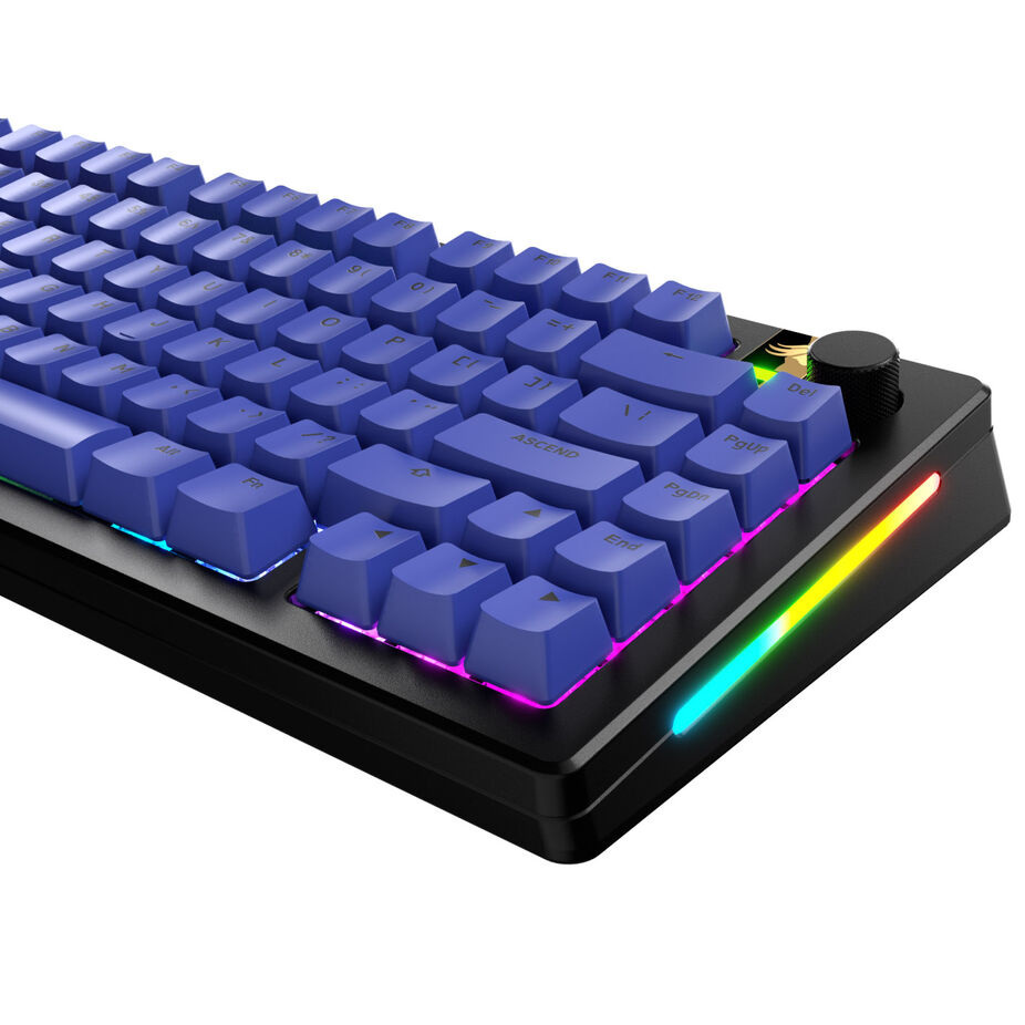 Glorious GPBT Basics Keycaps, ANSI Layout (US), PBT, Dye-Sub, Mana Blue