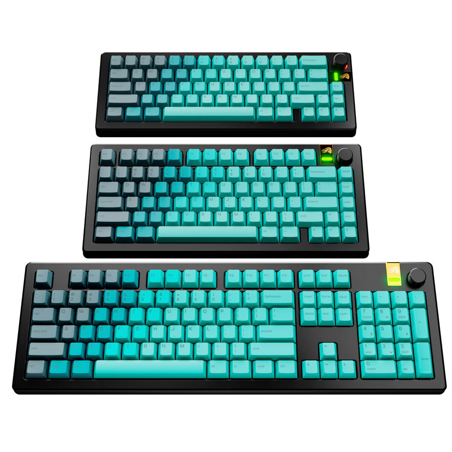 Glorious GPBT Gradient Keycaps, ANSI Layout (US), PBT, Dye-Sub, Rainforest