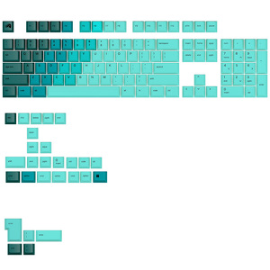 Miniatura produktu: Glorious GPBT Gradient Keycaps, ANSI Layout (US), PBT, Dye-Sub, Rainforest
