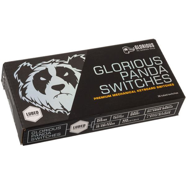 Zdjęcie produktu: Przełączniki Glorious Panda, 36 sztuk, smarowane Zdjęcie produktu: Przełączniki Glorious Panda, 36 sztuk, smarowane