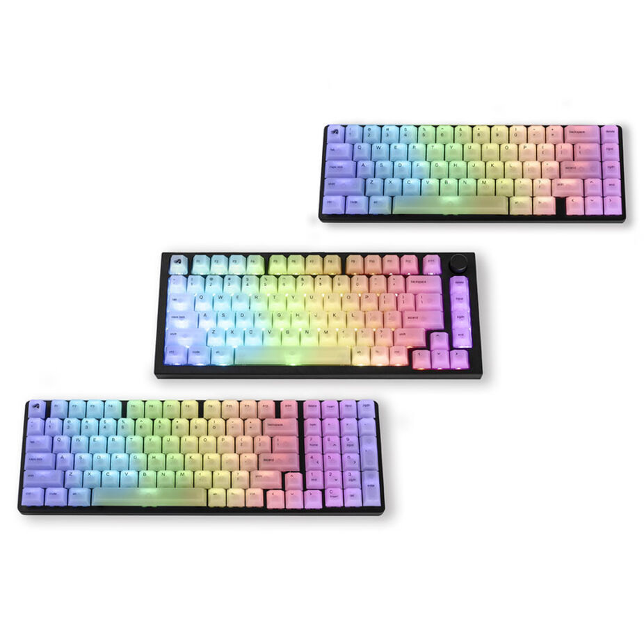 Glorious Polychroma RGB Keycaps, 115 Keycaps, ANSI, Layout US, semi-transparent