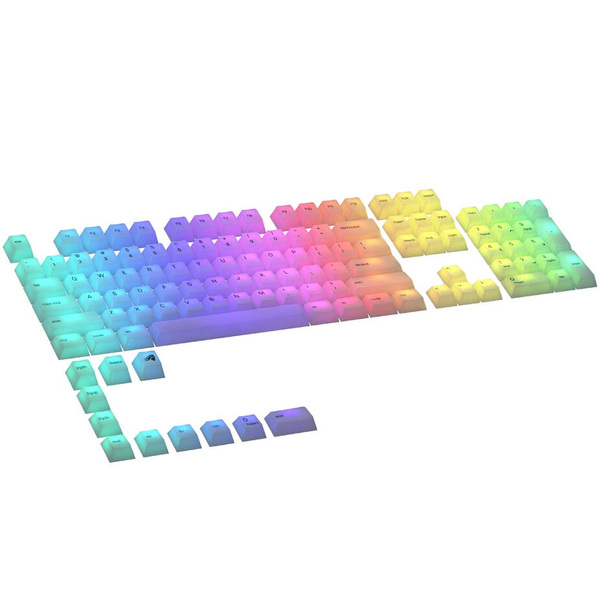 Zdjęcie produktu: Glorious Polychroma RGB Keycaps, 115 Keycaps, ANSI, Layout US, semi-transparent