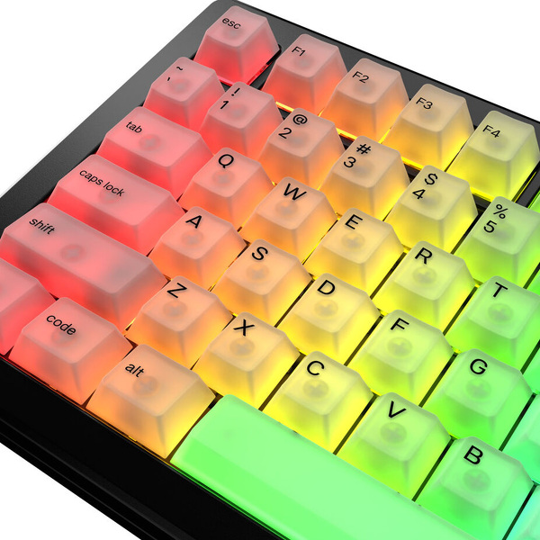 Zdjęcie produktu: Glorious Polychroma V2 Keycaps, układ ANSI (USA), poliwęglan, druk UV, przezroczysty Zdjęcie produktu: Glorious Polychroma V2 Keycaps, układ ANSI (USA), poliwęglan, druk UV, przezroczysty