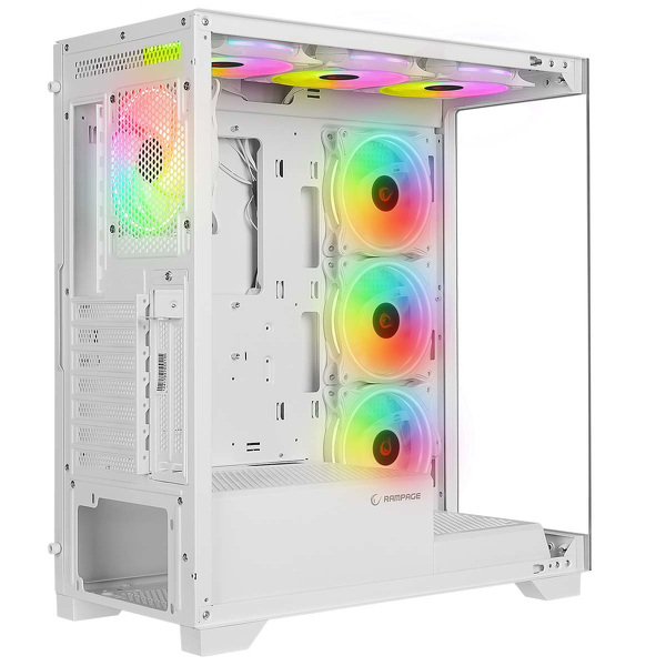 Zdjęcie produktu: Obudowa do komputera Rampage Hydra V3 Obudowa PC 4x120mm wentylator RGB biała