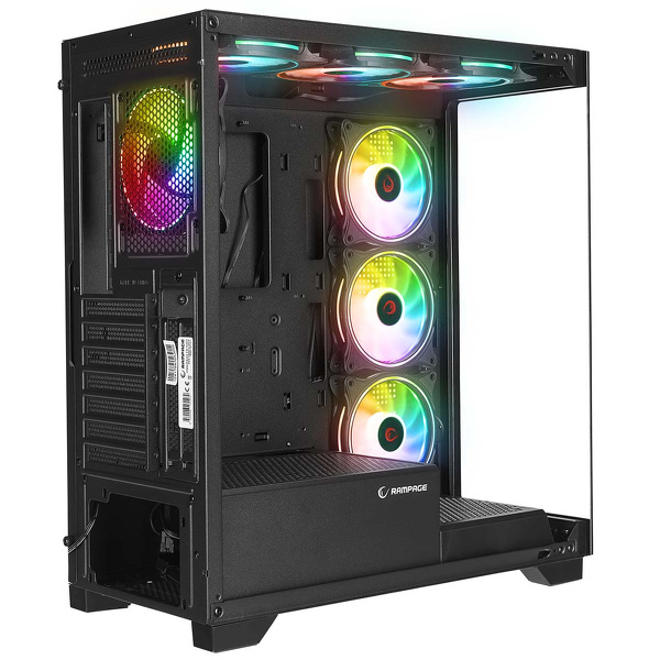 Zdjęcie produktu: Obudowa do komputera Rampage Hydra V3 Obudowa PC 4x120mm wentylator RGB czarna