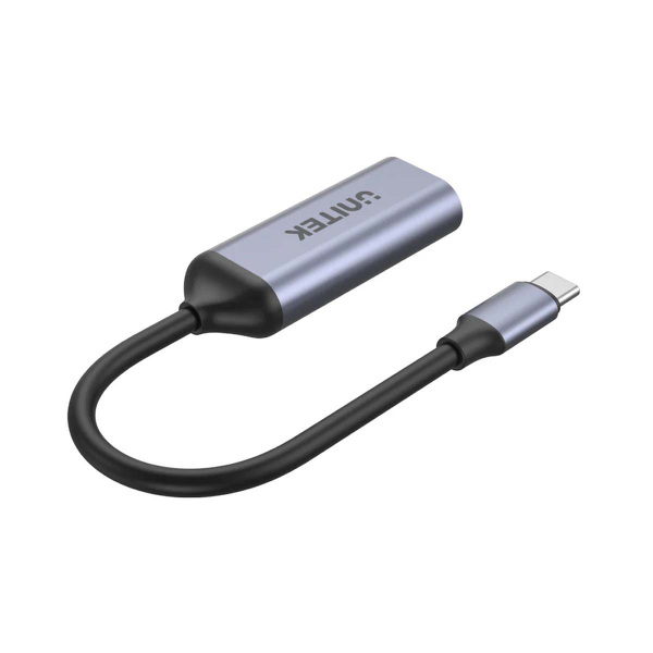 Zdjęcie produktu: Adapter USB TYP-C na HDMI 2.1 (8K 60Hz) szary 15cm Unitek Zdjęcie produktu: Adapter USB TYP-C na HDMI 2.1 (8K 60Hz) szary 15cm Unitek