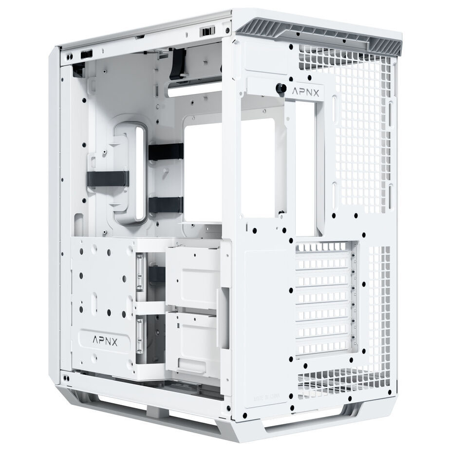 Obudowa APNX V1 Tempered Glass White (APCM-VI01003.21)