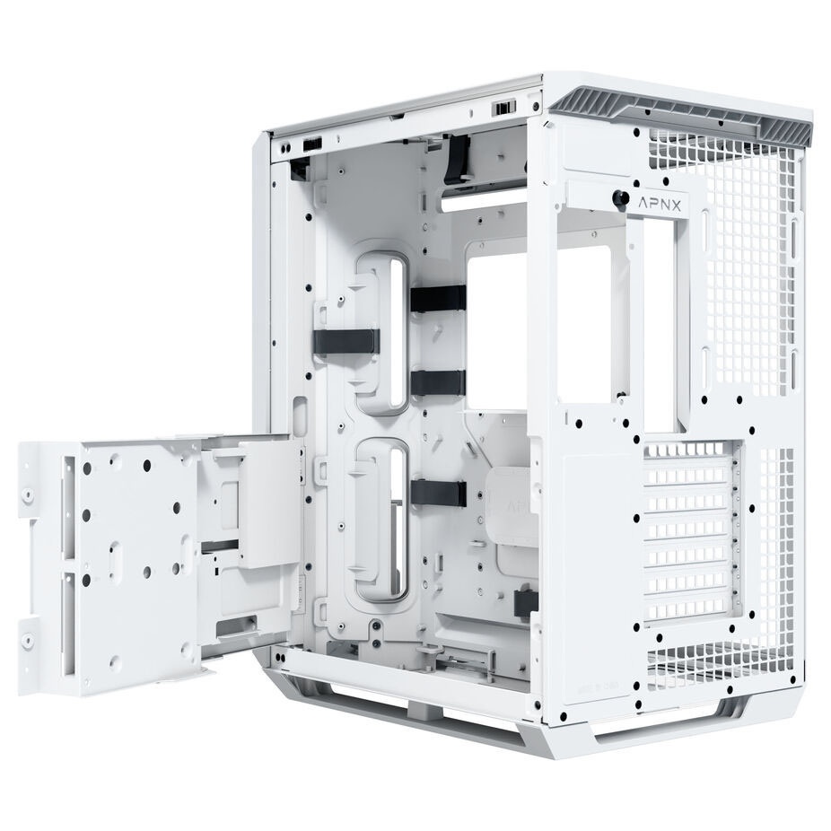 Obudowa APNX V1 Tempered Glass White (APCM-VI01003.21)