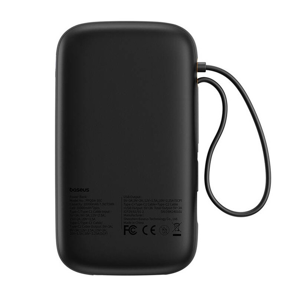 Zdjęcie produktu: Powerbank Baseus QPow 2 20000mAh 30W 2xUSB-C - czarny