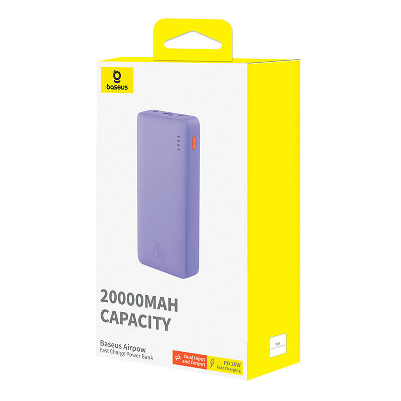 Powerbank Baseus Airpow 20000mAh 20W - fioletowy