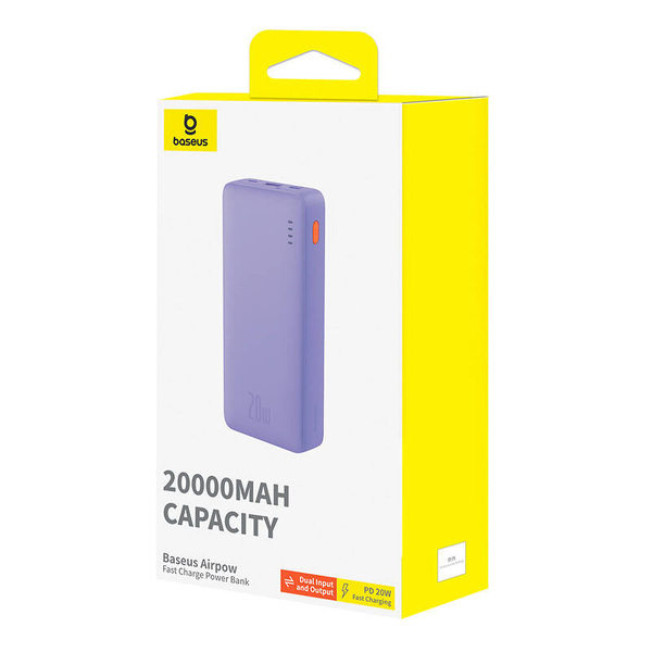Zdjęcie produktu: Powerbank Baseus Airpow 20000mAh 20W - fioletowy