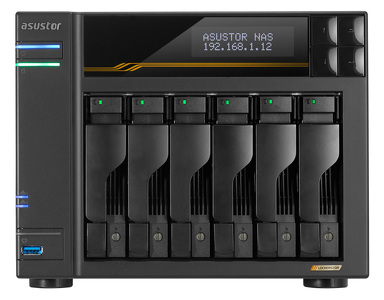 Miniatura produktu: Serwer plików Asustor LOCKERSTOR 6 Gen3 AS6806T 6-bay, AMD Ryzen V3C14 Cztery rdzenie 2.3GHz, 16G ECC DDR5, 4x M.2 PCIe (NVMe), 2x 10 GbE, 2x 5 GbE, 2 x USB 4.0 Type-C 3x USB 3.2.