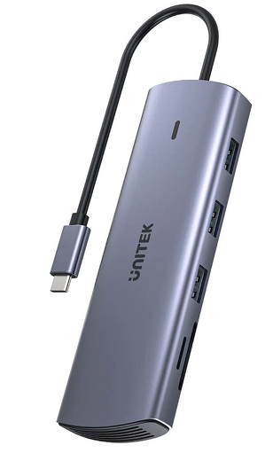 Miniatura produktu: HUB Unitek 9w1 USB C Gigabit Ethernet HDMI VGA 3x USB A czytnik kart PD 100W
