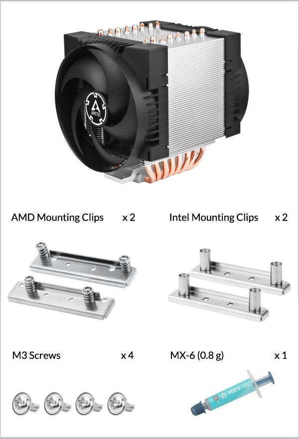 Zdjęcie produktu: Serwerowe chłodzenie procesora Arctic Freezer 4U-M Rev. 2 Zdjęcie produktu: Serwerowe chłodzenie procesora Arctic Freezer 4U-M Rev. 2