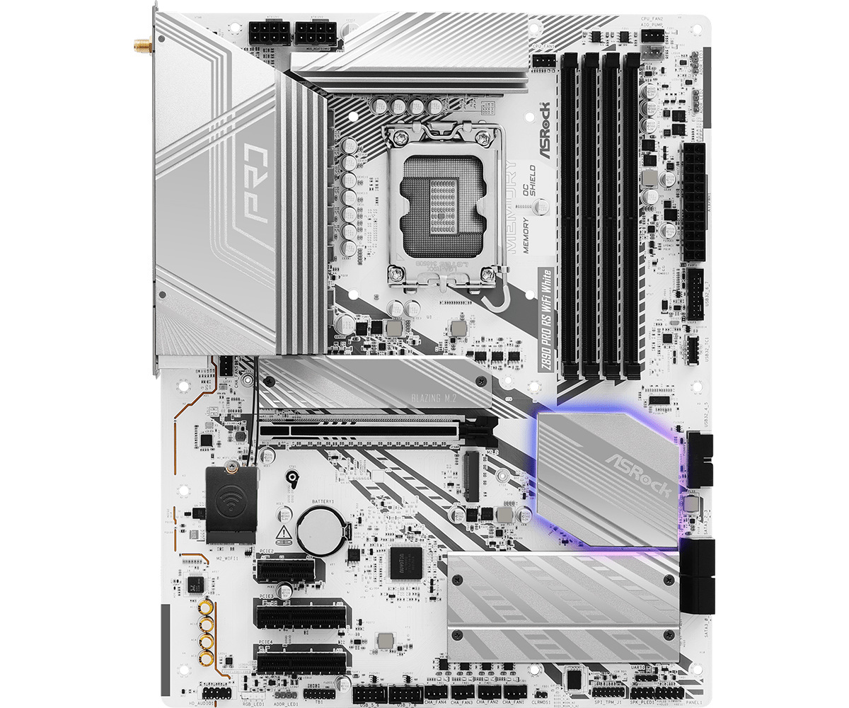 Płyta główna ASRock Z890 PRO RS WIFI WHITE DDR5 LGA1851 Płyta główna ASRock Z890 PRO RS WIFI WHITE DDR5 LGA1851