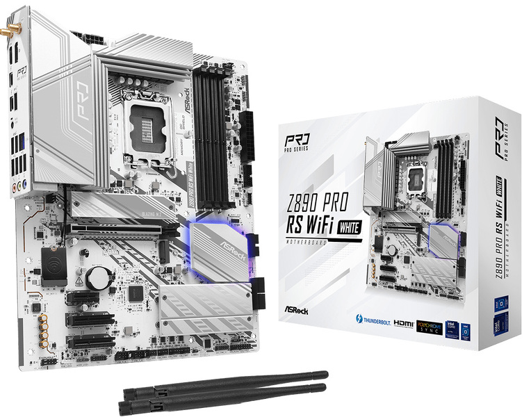 Zdjęcie produktu: Płyta główna ASRock Z890 PRO RS WIFI WHITE DDR5 LGA1851 Zdjęcie produktu: Płyta główna ASRock Z890 PRO RS WIFI WHITE DDR5 LGA1851