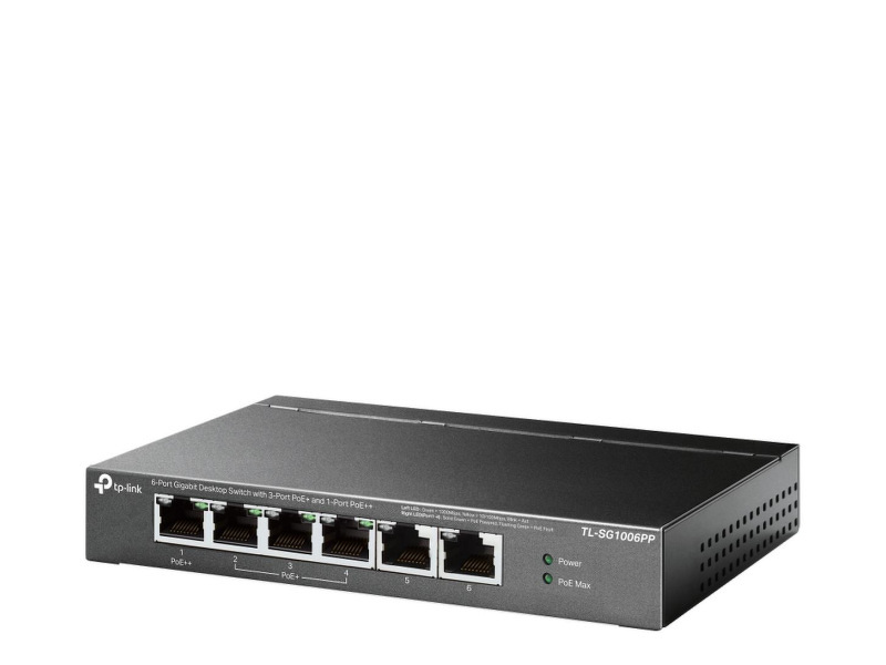 Zdjęcie produktu: TP-Link TL-SG1006PP Switch 6x10/100/1000Mbps (3PoE+ 1PoE++)