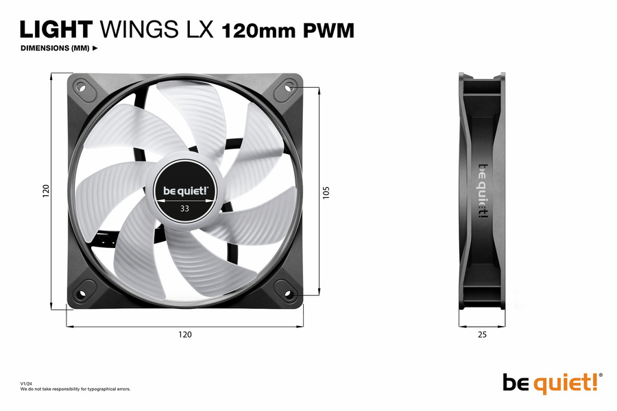 Zdjęcie produktu: Zestaw wentylatorów be quiet! Light Wings LX 120mm PWM 3 szt (BL121)