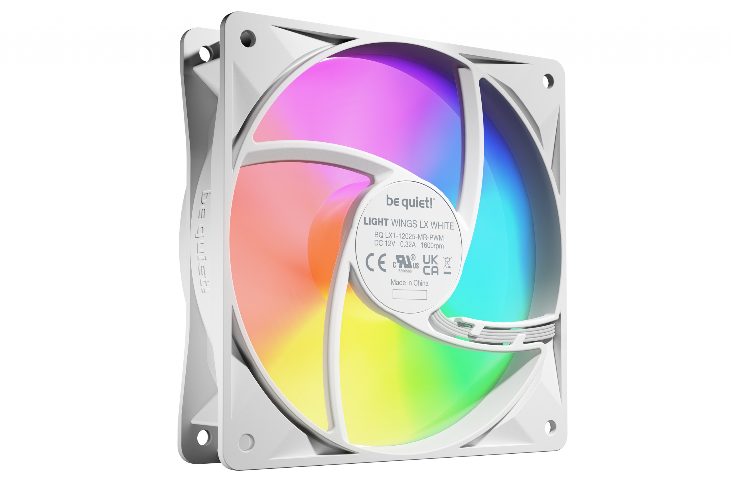 Zestaw wentylatorów be quiet! Light Wings LX 120mm PWM White 3 szt (BL122)