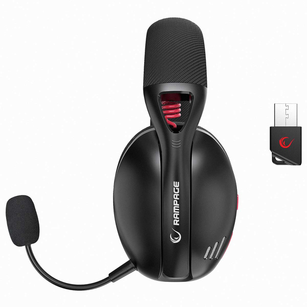 Zdjęcie produktu: Słuchawki bezprzewodowe gamingowe Rampage CRACK H11 z mikrofonem 7.1 czarne