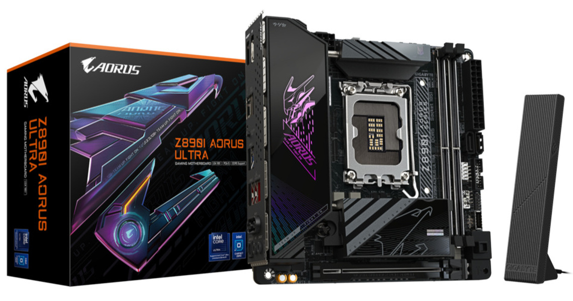 Zdjęcie produktu: Płyta główna Gigabyte Z890I AORUS ULTRA DDR5 ITX LGA1851 Zdjęcie produktu: Płyta główna Gigabyte Z890I AORUS ULTRA DDR5 ITX LGA1851