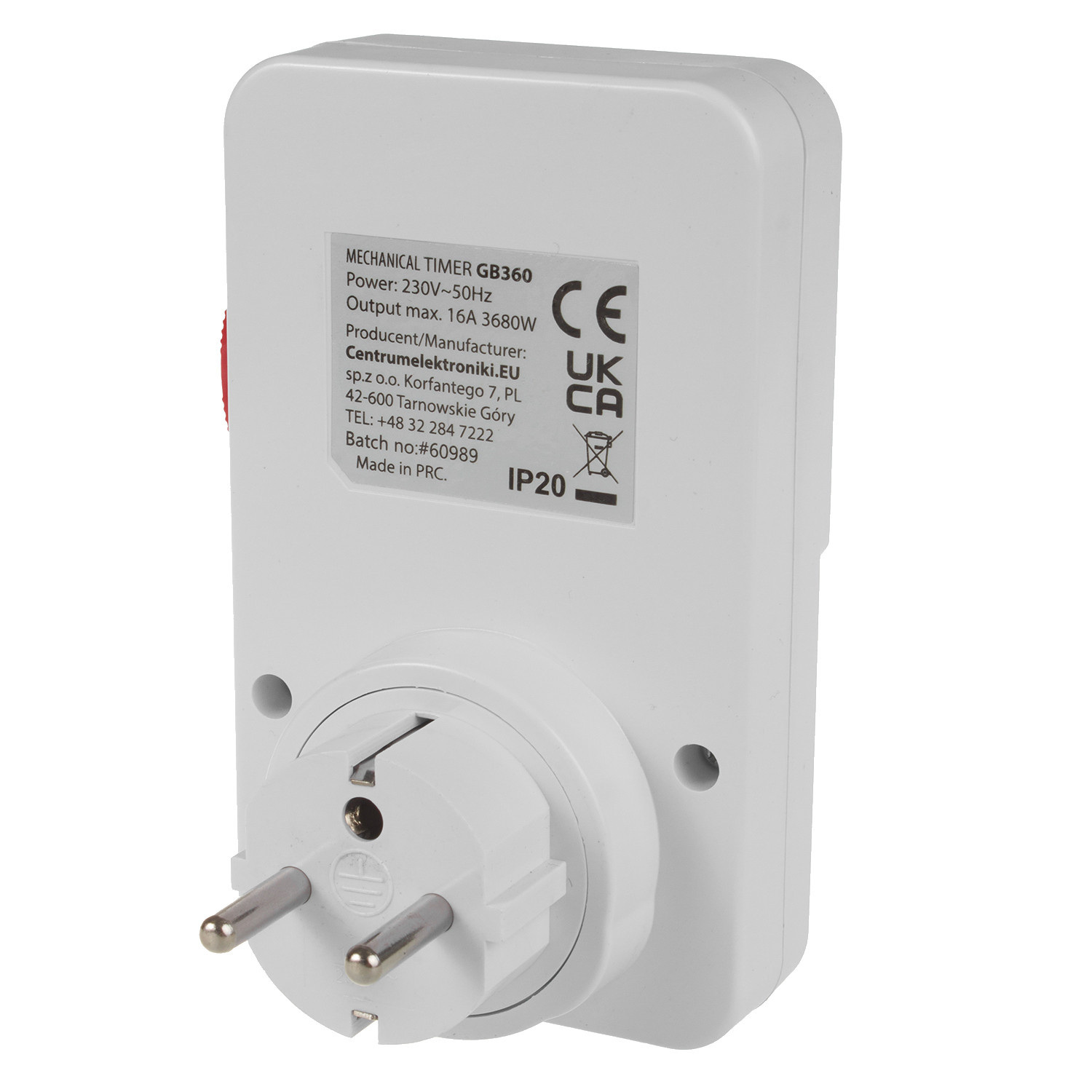 Włącznik czasowy GreenBlue 48 programów 16A IP20 GB360E