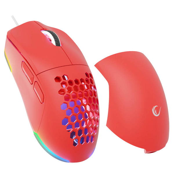 Zdjęcie produktu: Mysz przewodowa Rampage BLINK gamingowa USB, 12800 DPI, RGB, sensor optyczny, czerwona Zdjęcie produktu: Mysz przewodowa Rampage BLINK gamingowa USB, 12800 DPI, RGB, sensor optyczny, czerwona