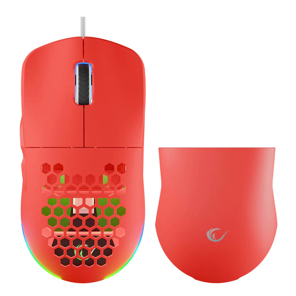 Zdjęcie produktu: Mysz przewodowa Rampage BLINK gamingowa USB, 12800 DPI, RGB, sensor optyczny, czerwona Zdjęcie produktu: Mysz przewodowa Rampage BLINK gamingowa USB, 12800 DPI, RGB, sensor optyczny, czerwona