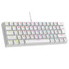Miniatura zdjęcia: Klawiatura Rampage Mechaniczna PLOWER K60 WHITE Blue Switch RGB biała