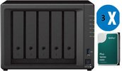 Serwer plików Synology DS1522+ 5-bay, AMD Ryzen R1600 2-core 2.6/3,1 GHz, 16 GB DDR4 ECC(ZAM),3 x Dysk Synology HAT3300-6T 6TB Bundle