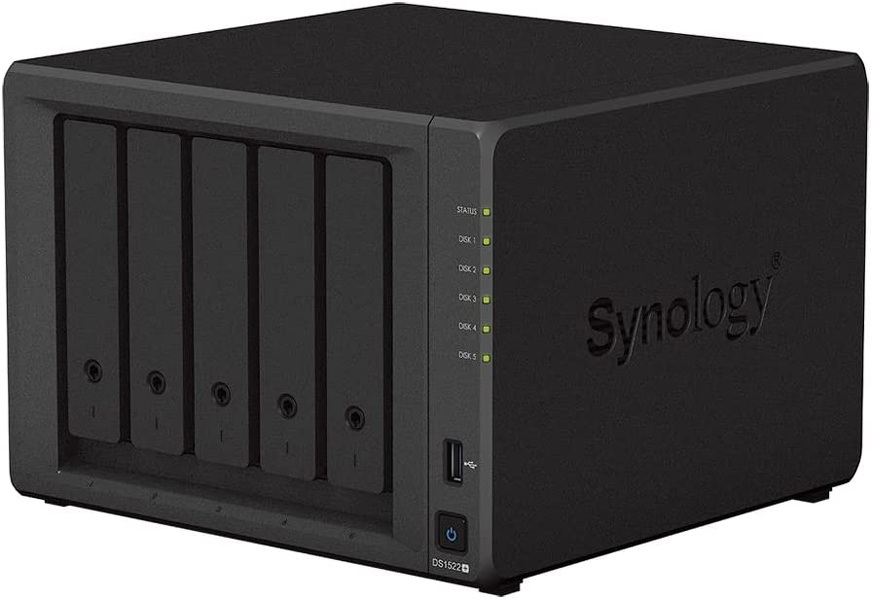Zdjęcie produktu: Serwer plików Synology DS1522+ 5-bay, AMD Ryzen R1600 2-core 2.6/3,1 GHz, 16 GB DDR4 ECC(ZAM), 3 x Dysk Synology HAT3310-8T 8TB Bundle Zdjęcie produktu: Serwer plików Synology DS1522+ 5-bay, AMD Ryzen R1600 2-core 2.6/3,1 GHz, 16 GB DDR4 ECC(ZAM), 3 x Dysk Synology HAT3310-8T 8TB Bundle