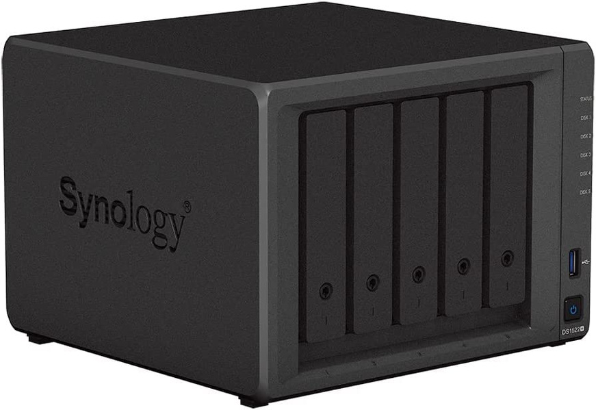 Zdjęcie produktu: Serwer plików Synology DS1522+ 5-bay, AMD Ryzen R1600 2-core 2.6/3,1 GHz, 16 GB DDR4 ECC(ZAM), 3 x Dysk Synology HAT3310-8T 8TB Bundle Zdjęcie produktu: Serwer plików Synology DS1522+ 5-bay, AMD Ryzen R1600 2-core 2.6/3,1 GHz, 16 GB DDR4 ECC(ZAM), 3 x Dysk Synology HAT3310-8T 8TB Bundle