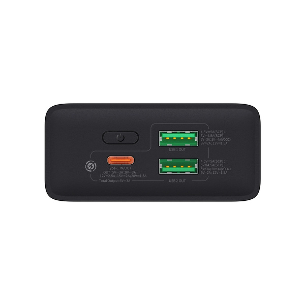 Zdjęcie produktu: Powerbank Baseus Adaman2, 20000mAh 30W 2x USB-A / USB-C PD / QC / SCP / Oppo Super VOOC - czarny