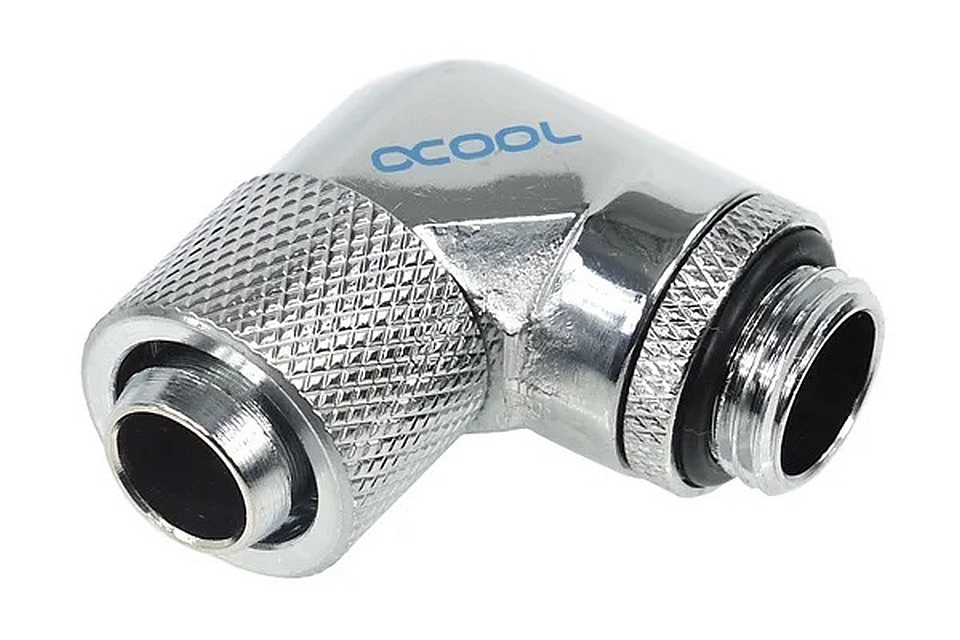 Alphacool HF 13/10 screw-on nozzle 90° rotatable G1/4 - Chrome