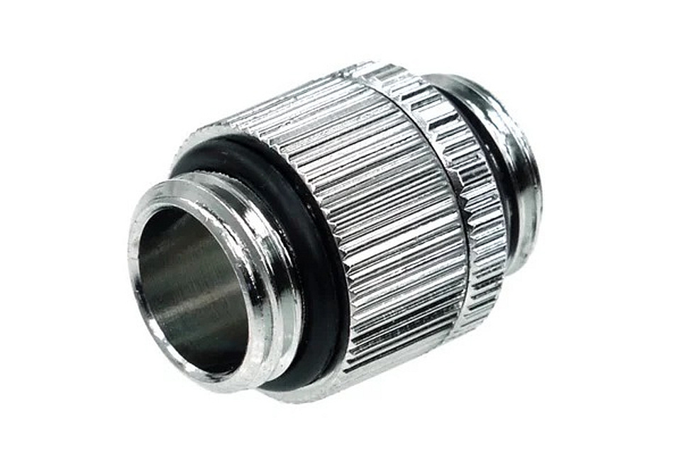 Alphacool HF double nipple G1/4 AG to G1/4 AG rotatable - Chrome