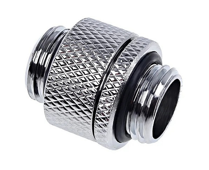 Alphacool Eiszapfen double nipple rotatable G1/4 AG to G1/4 AG - Chrome