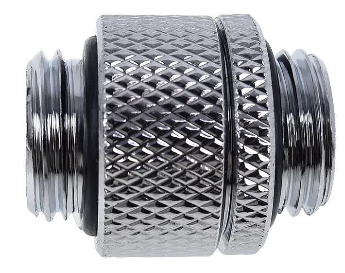 Alphacool Eiszapfen double nipple rotatable G1/4 AG to G1/4 AG - Chrome