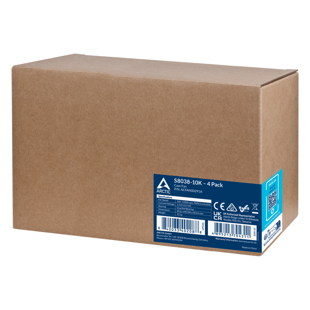 Wentylator serwerowy Arctic S8038-10K-4-Pack 80x38mm 10000rpm (zestaw 4 szt.)