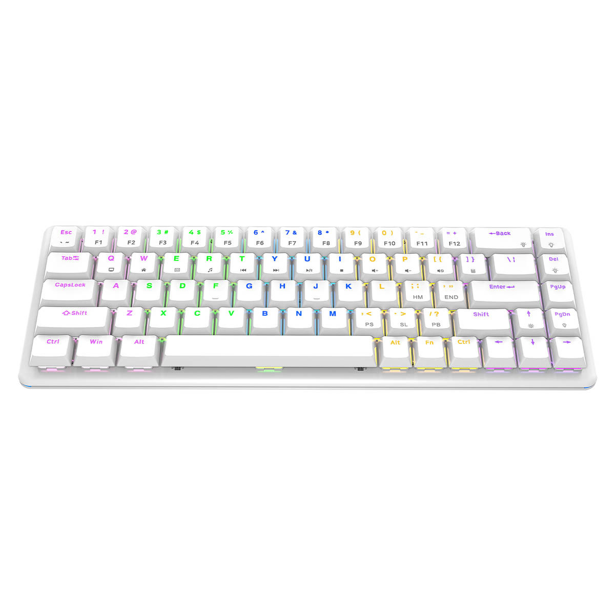 Klawiatura Rampage Mechaniczna REBEL-WHITEBS Blue switch low profile Klawiatura Rampage Mechaniczna REBEL-WHITEBS Blue switch low profile