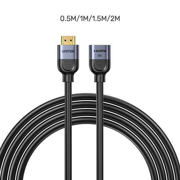 Zdjęcie produktu: Kabel przedłużacz HDMI (M) - HDMI (F) 2.1 Unitek 8K - 1,5m