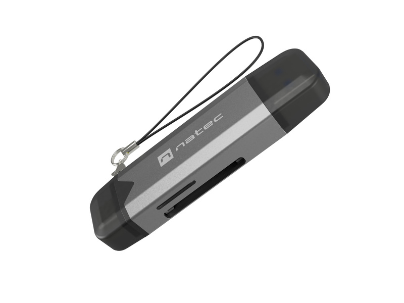 Zdjęcie produktu: Czytnik kart Natec SCARAB 3 SD/MicroSD, USB 3.1 gen.1 + USB-C - szary
