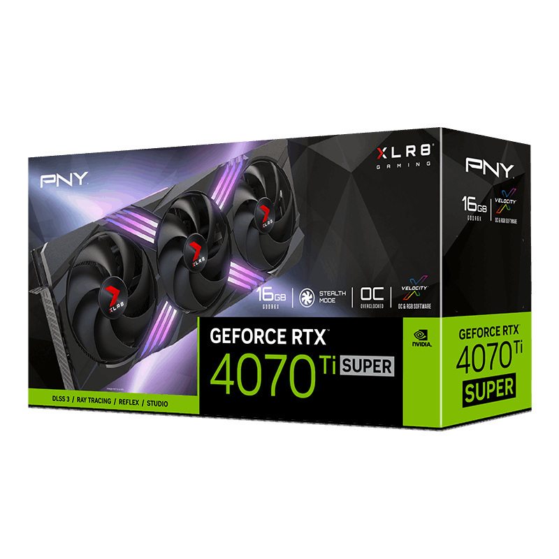 PNY GeForce RTX 4070 Ti SUPER 16GB XLR8 GAMING VERTO XLR8 DLSS 3