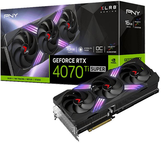 Zdjęcie produktu: PNY GeForce RTX 4070 Ti SUPER 16GB XLR8 GAMING VERTO XLR8 DLSS 3