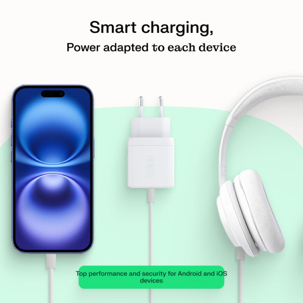 Zdjęcie produktu: Greencell PowerSource Solo30 Biała Ładowarka sieciowa 30W USB-C Power Delivery Zdjęcie produktu: Greencell PowerSource Solo30 Biała Ładowarka sieciowa 30W USB-C Power Delivery