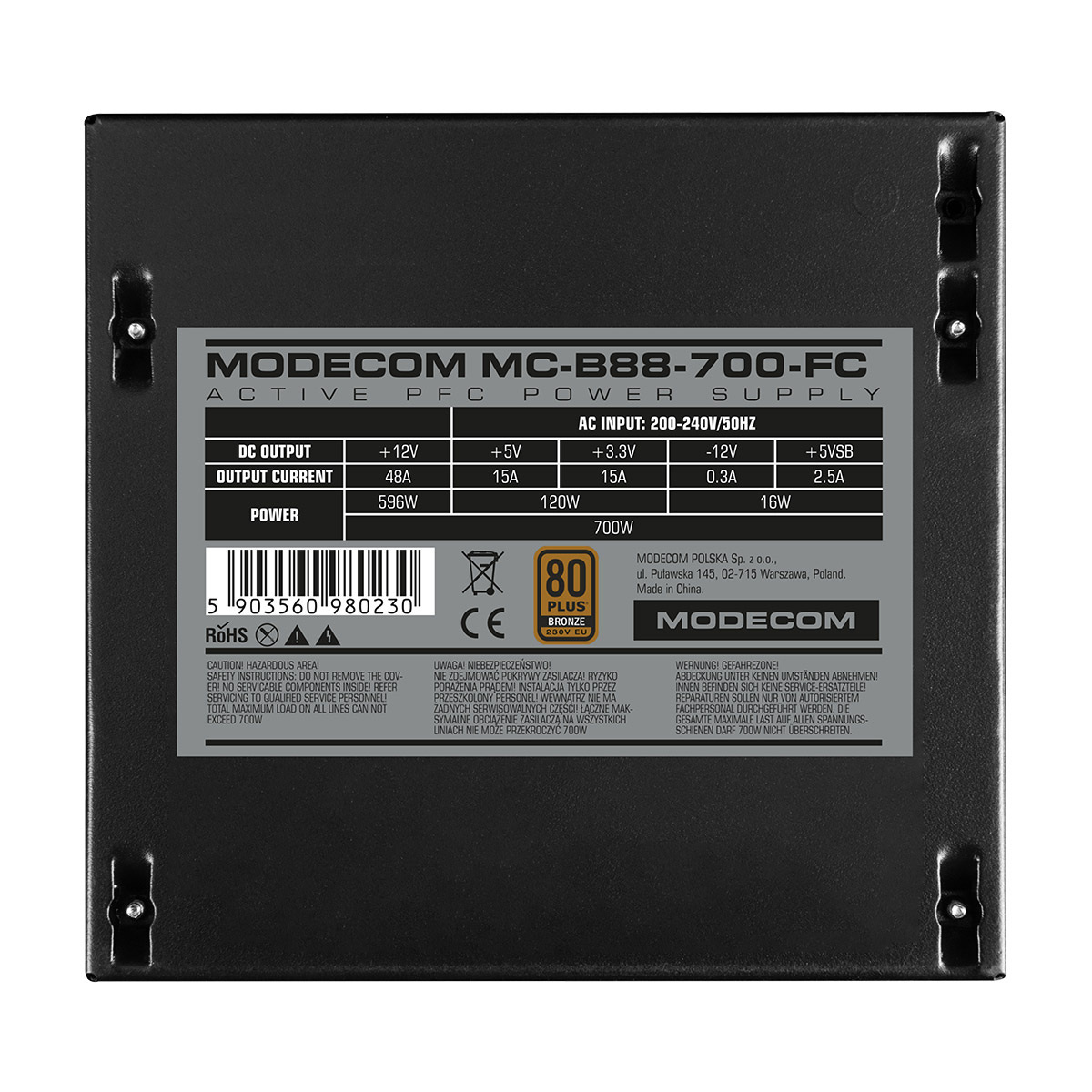 Modecom B88-700W 80Plus Bronze (MC-B88-700FC)